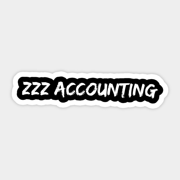 ZZZ Accounting Sticker by GMAT